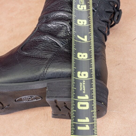 Sofft Wmn Sharnell Low Distress Black Leather Waterproof Back Lace-up Boots 6.5 - Picture 6 of 8